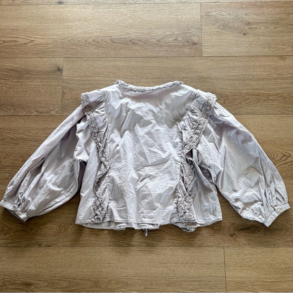 Mango Light Purple Ruffle Blouse - Picture 2 of 5